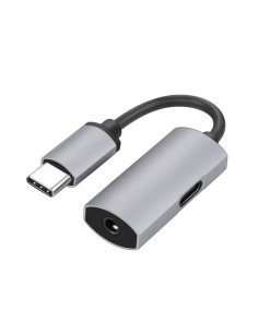 CONVERSOR TYPE-C A JACK 3.5MM  AUDIO GRIS PN: PMMAC35...