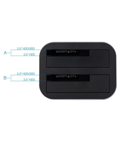 BASE HD 2.5/3.5" TOOQ    USB 2 .0 GRIS PN:...