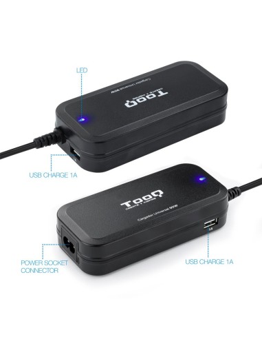 ALIMENTADOR PORT. 90W TOOQ AUT O 2 X USB 12...
