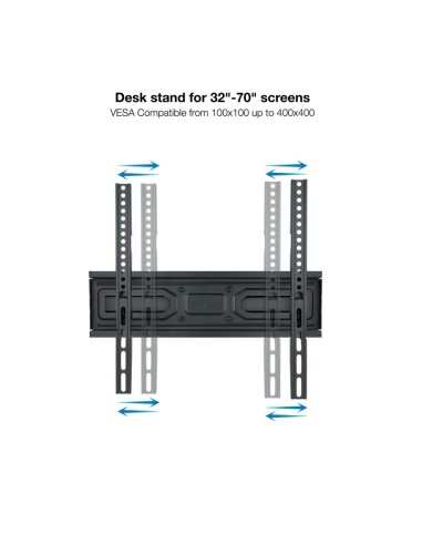 SOPORTE PARED PANTALLAS 32-70" NEGRO HASTA 70KG...