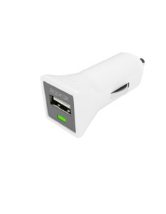 CARGADOR  5V COCHE 1X USB 1.0A  BLANCO PN: APPUSBCARW...