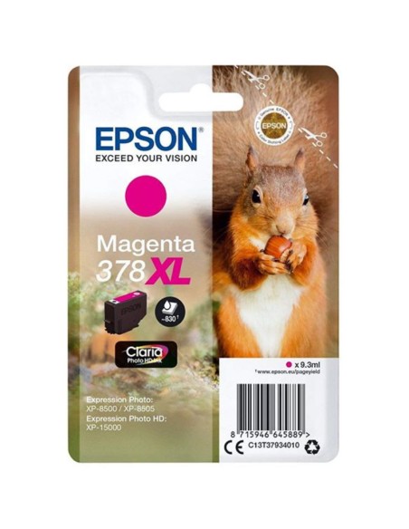 CARTUCHO EPSON 378 XL MAGENTA PN: C13T37934010 EAN: 8715946645889   