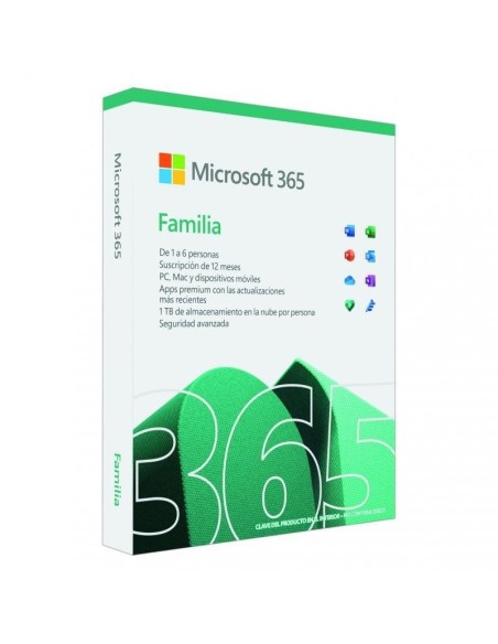 OFFICE 365 FAMILIA 32/64 BIT 6 USERS  PC/MAC CAJA PN: 6GQ-01955 EAN: 196388208821    