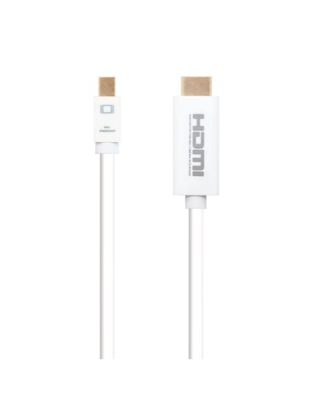 CABLE MINI DP A HDMI 2M NANO   CABLE BLANCO PN: 10.15.4002 EAN: 8433281008557   