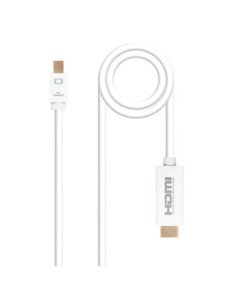 CABLE MINI DP A HDMI 2M NANO   CABLE BLANCO PN: 10.15.4002 EAN: 8433281008557   