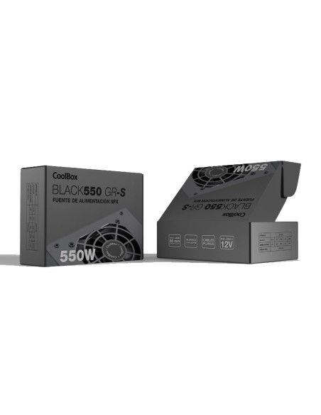 FUENTE  550W/30A SFX COOLBOX   NEGRO BLACK550GR-S PN: COO-FA550SGR EAN: 8436624423482   