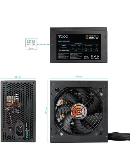 FUENTE  650W/48A    ATX TOOQ   TQHELIOS-650SP 80 PLUS BRONZE PN: TQHELIOS-650SP EAN: 8433281016323   