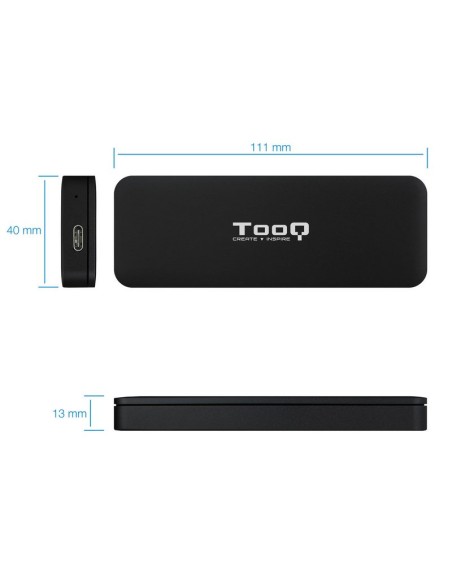 CAJA M.2 NVME USB 3.1 TOOQ     TQE-2280B NEGRO PN: TQE-2280B EAN: 8433281009912   