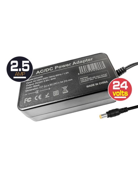 TRANSFORMADOR PARA BALUM CCTV  24V 2500 MA PN: TRANS24VCCTV EAN: 8435325458663   