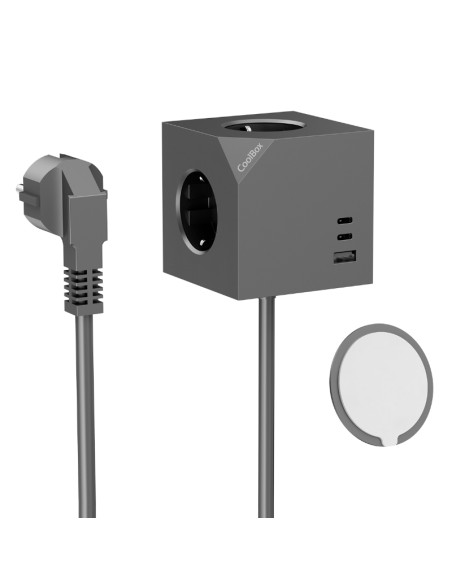 BASE 3 ENCHUFES CUBIK MAGNET   CARGA USB PN: COO-BEN-CU-CUBE2 EAN: 8436624423697   